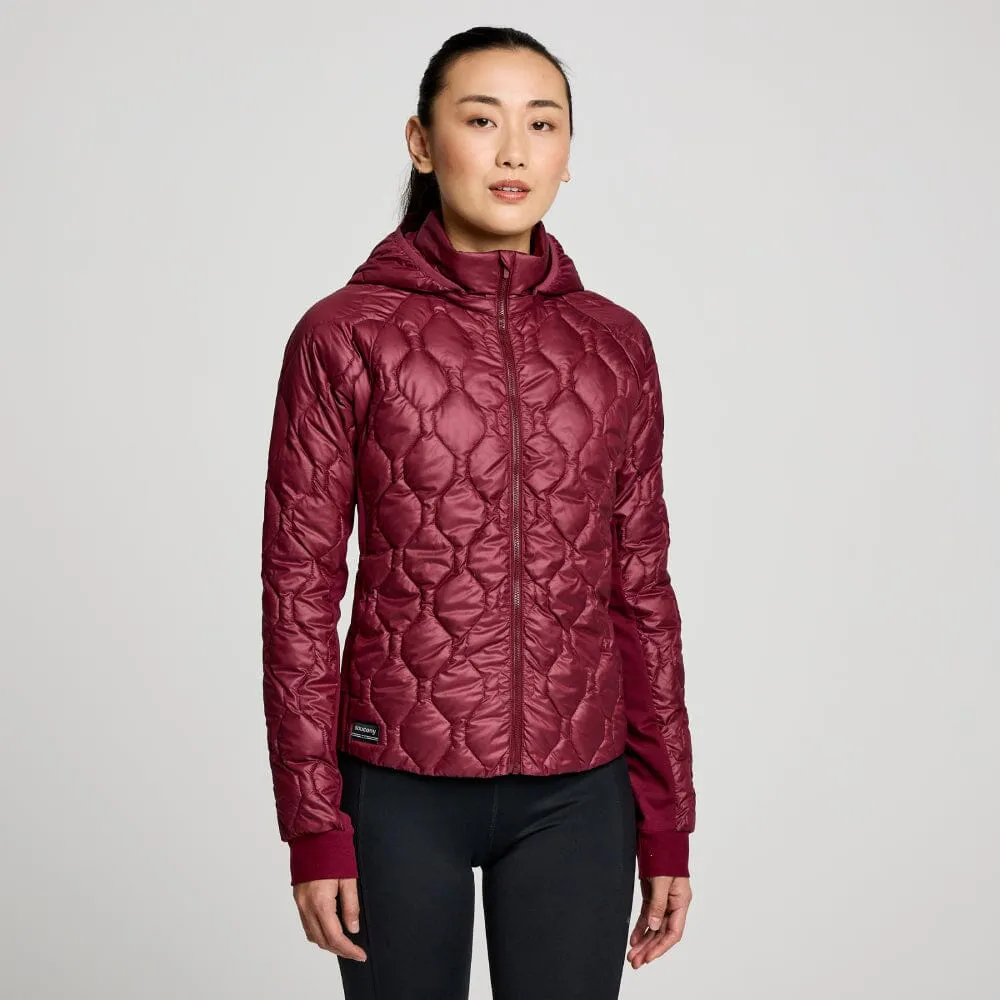 Moisture Wicking Technology Smooth Texture Saucony Women's Solstice Oysterpuff Jacket
