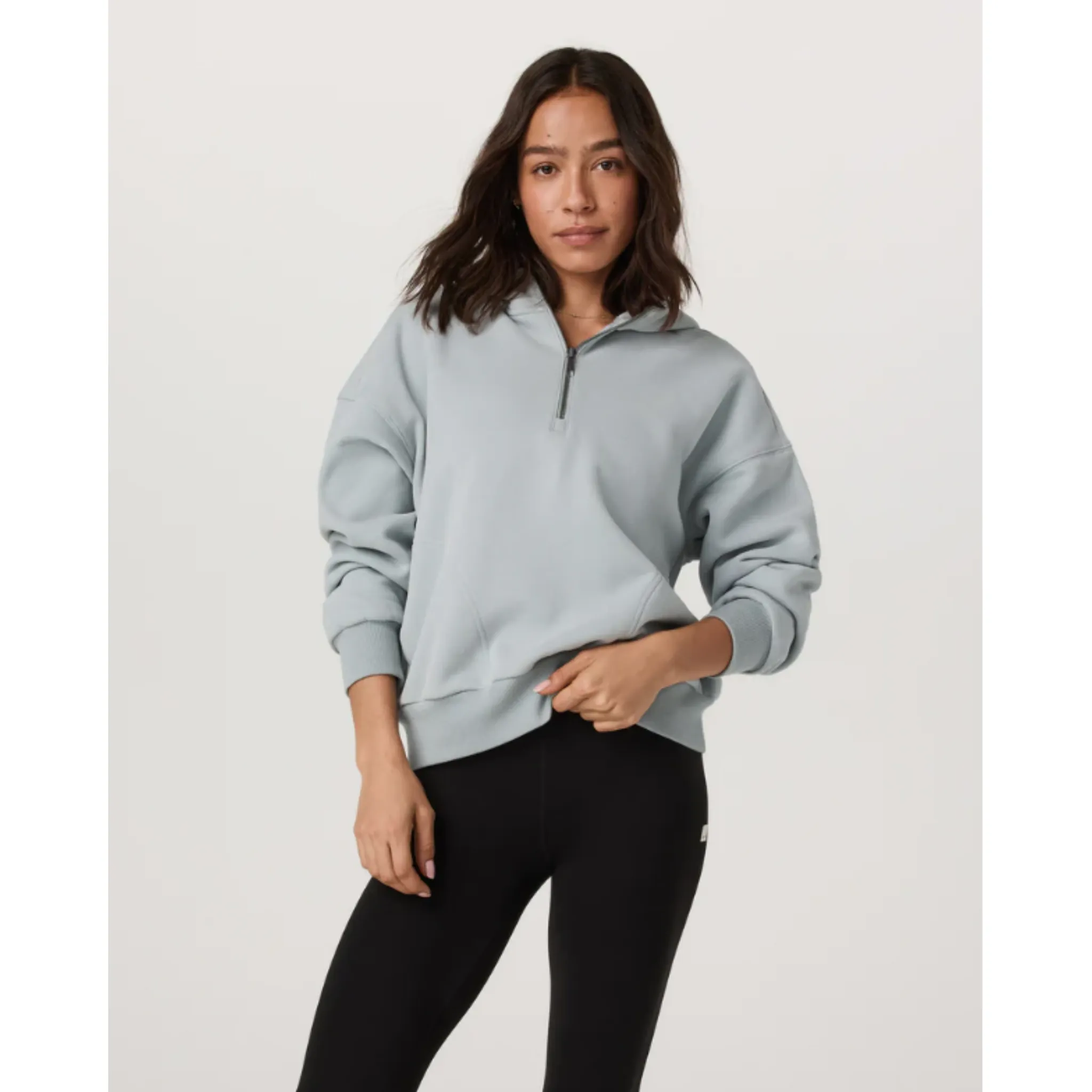 Asset Personalized WOMEN'S RESTORE RELAXED HALF ZIP HOODIE - BLUE HAZE