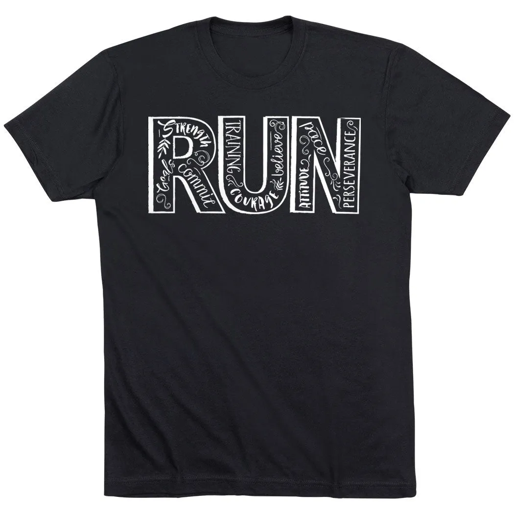 Running Short Sleeve T-Shirt - Run With Inspiration anti static coating Minimal Style Trend