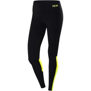 For Teens Skin Friendly TCA Hex Mesh Womens Long Running Tights - Black