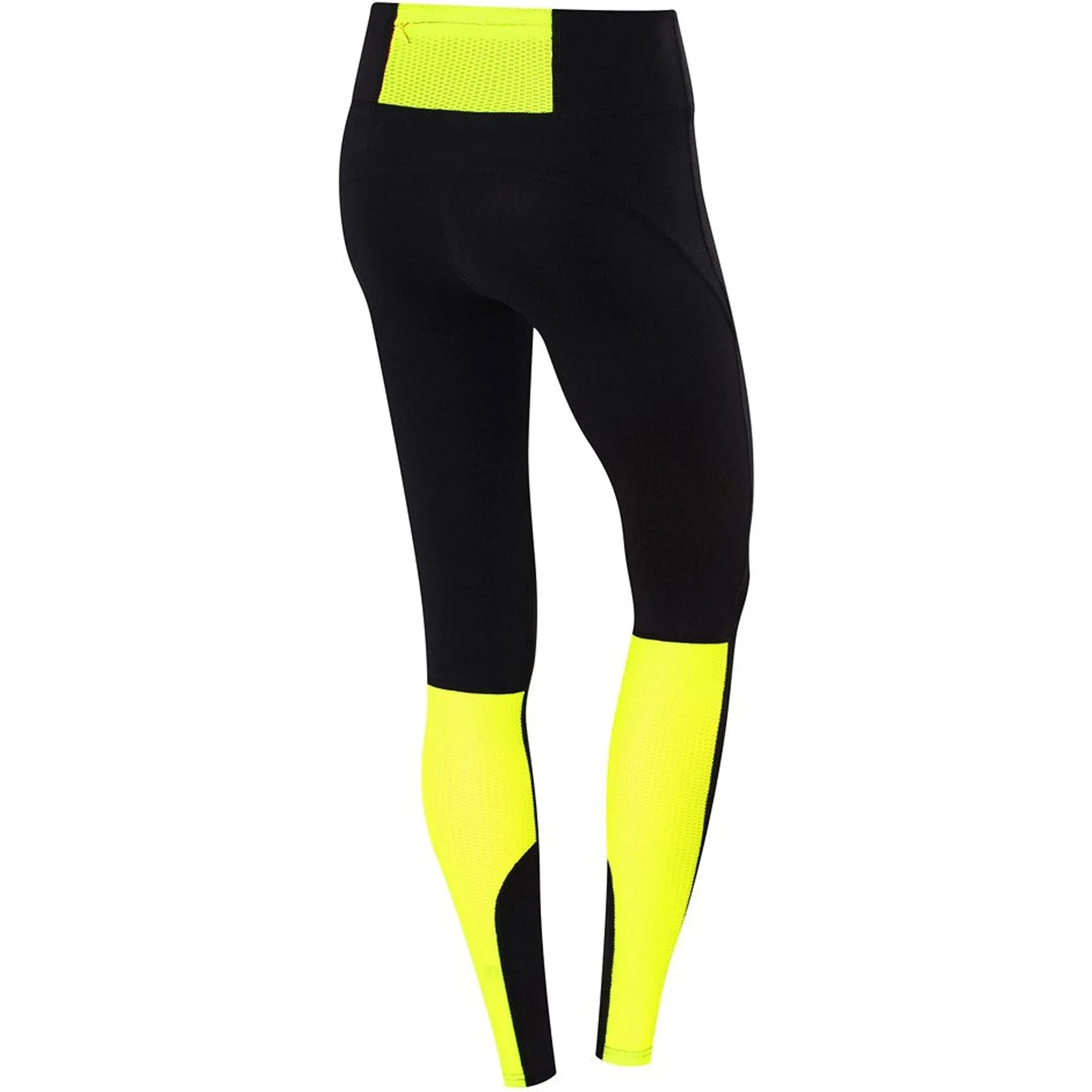 Calm Fit Durable Fabric TCA Hex Mesh Womens Long Running Tights - Black