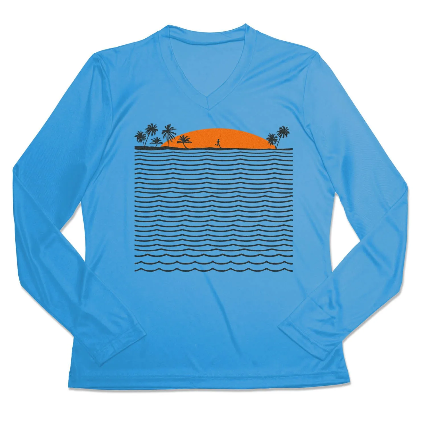 Breathable Stretch Women's Long Sleeve Tech Tee - Chasing Sunsets