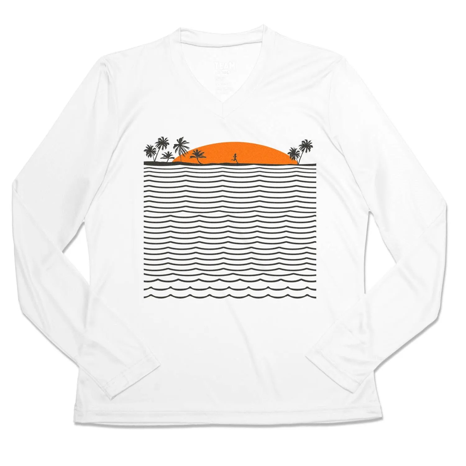 AntiStaticFinish Light Design Women's Long Sleeve Tech Tee - Chasing Sunsets