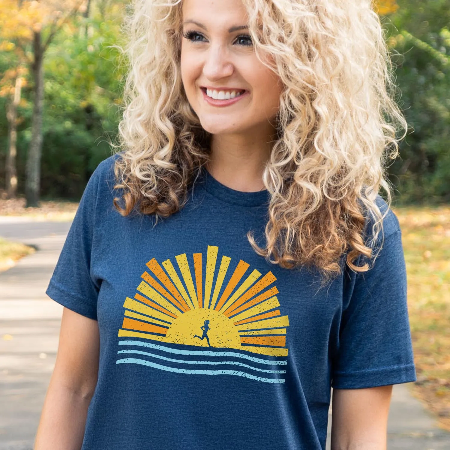 Running Short Sleeve T-Shirt - Here Comes The Sun Recycled Polyester Blend