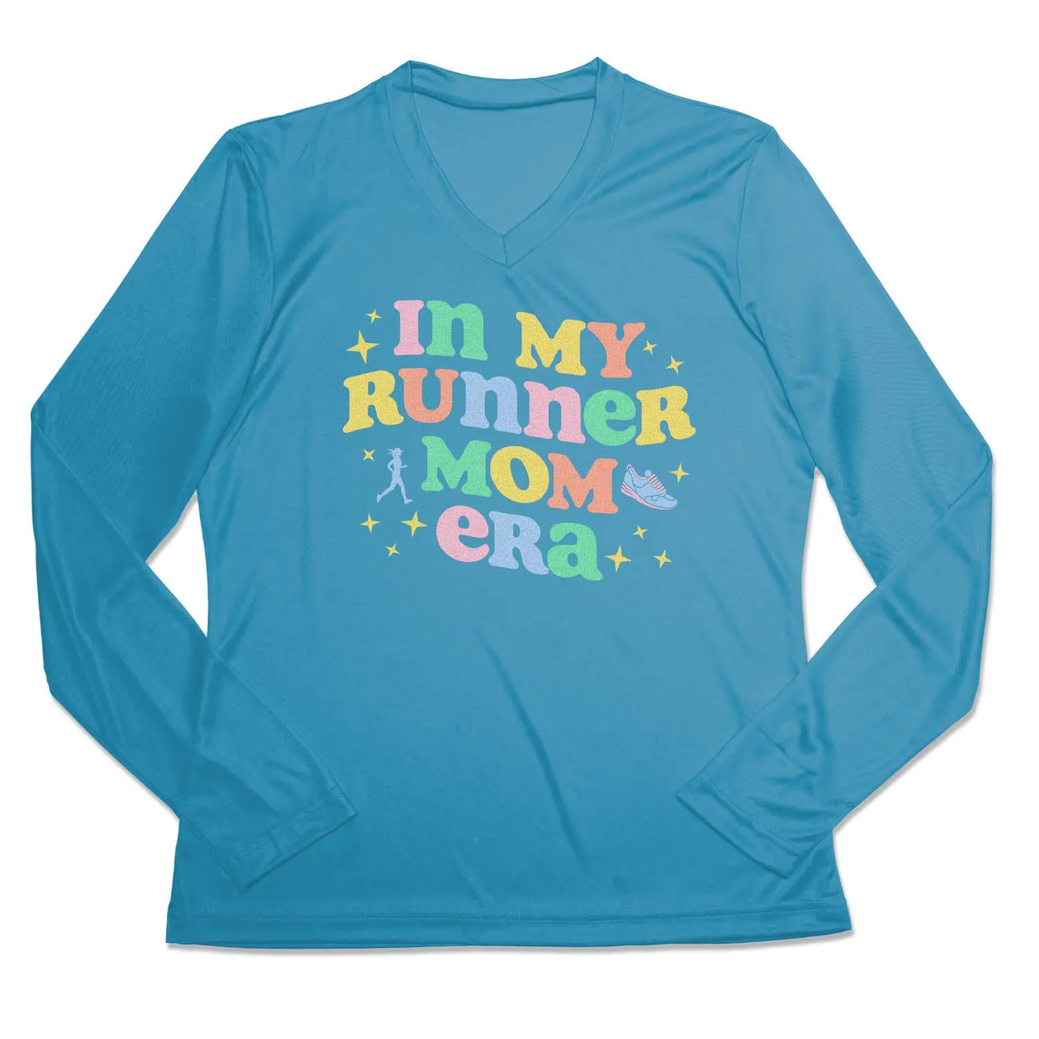 Women's Long Sleeve Tech Tee - In My Runner Mom Era Cozy Feel Casual Layers