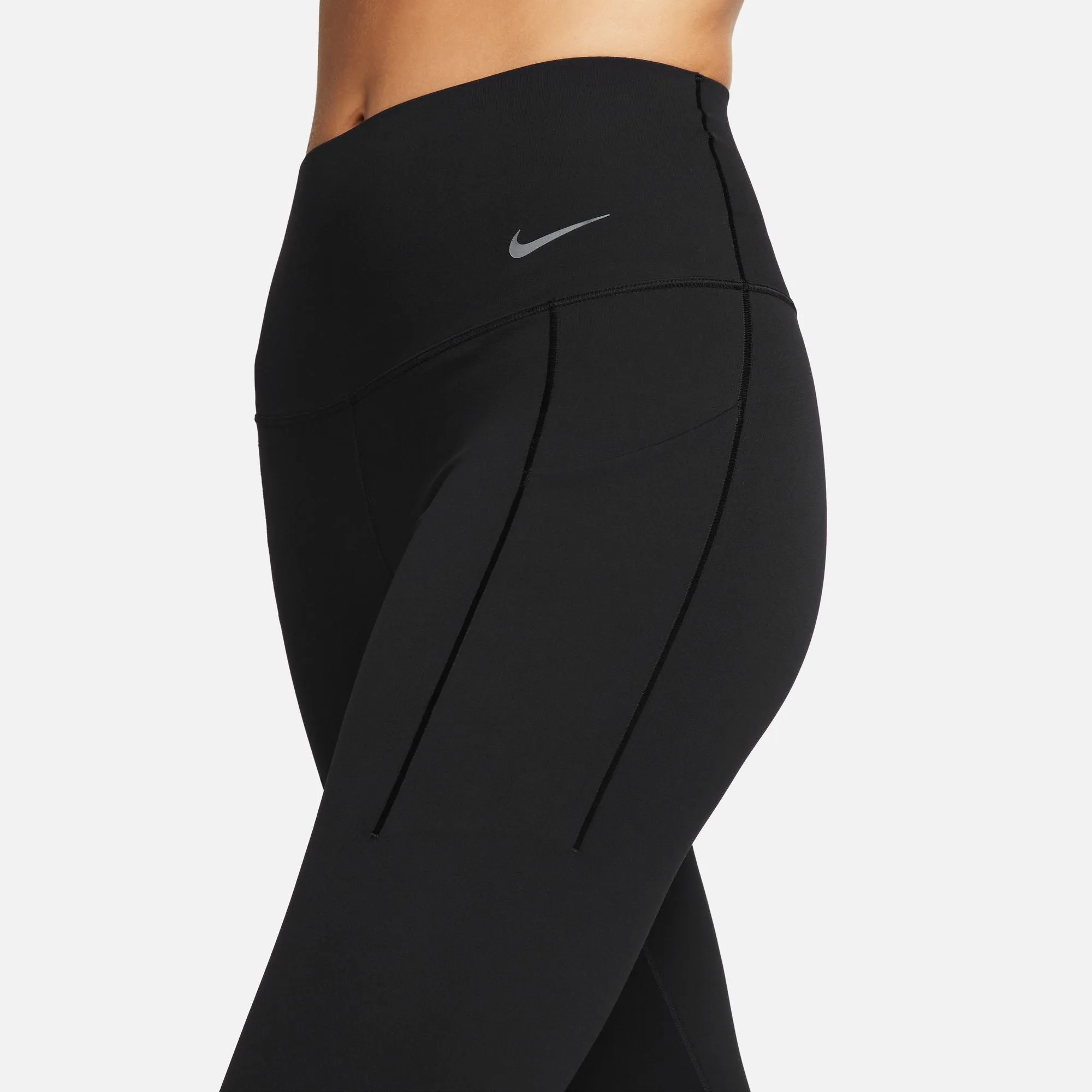 Nike Women's Universa Medium-Support High-Waisted Full Length Leggings Black Cozy Core
