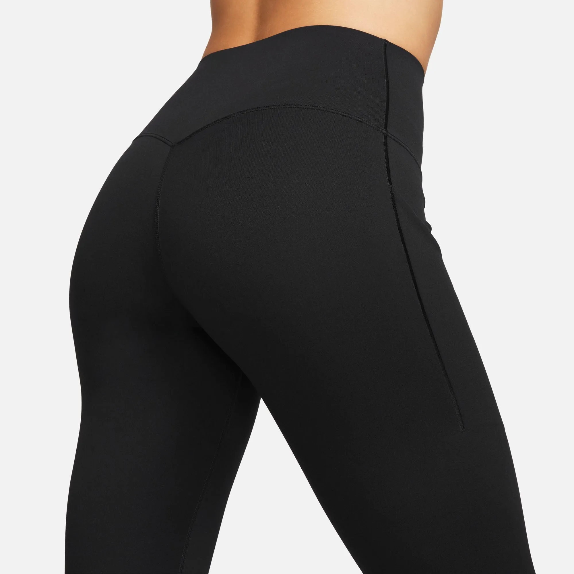 Soft Texture Yoga Class Minimalist Style Nike Women's Universa Medium-Support High-Waisted Full Length Leggings Black