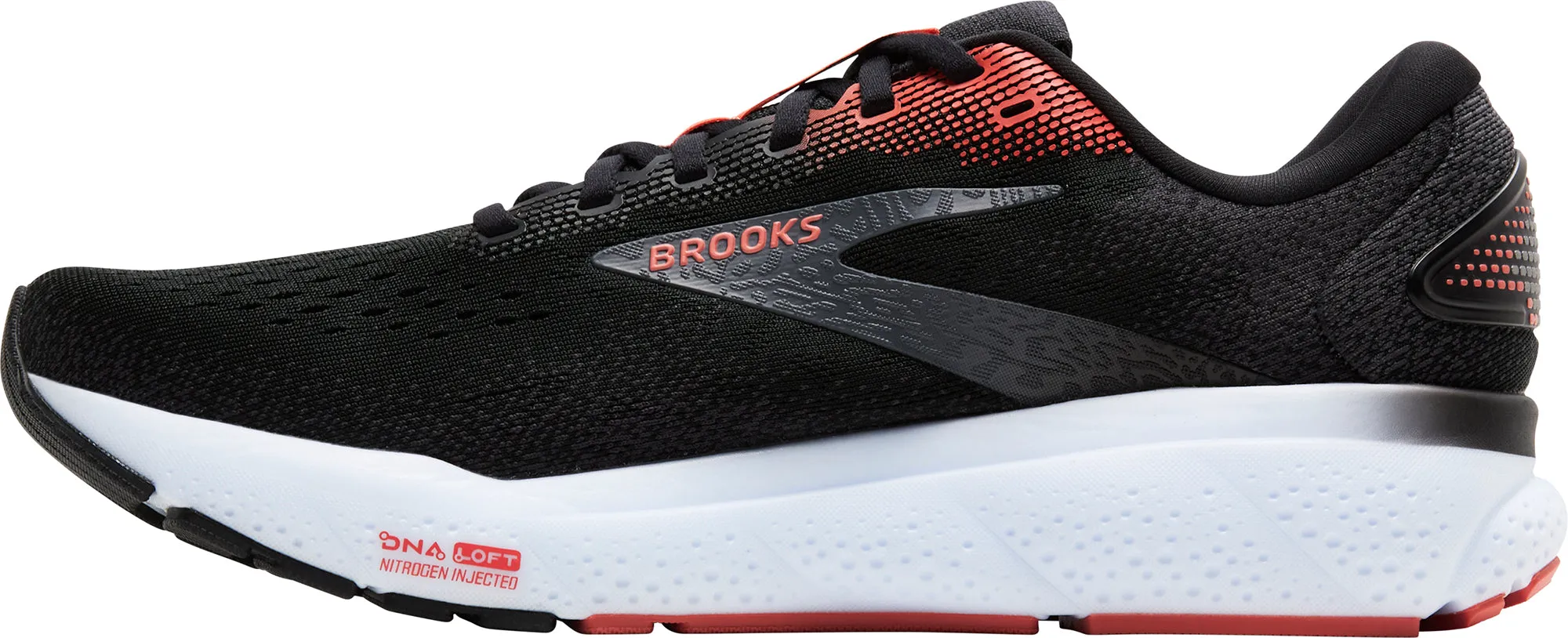 racquetball player shoes warm - up shoes Brooks Ghost 16 Mens Running Shoes - Black