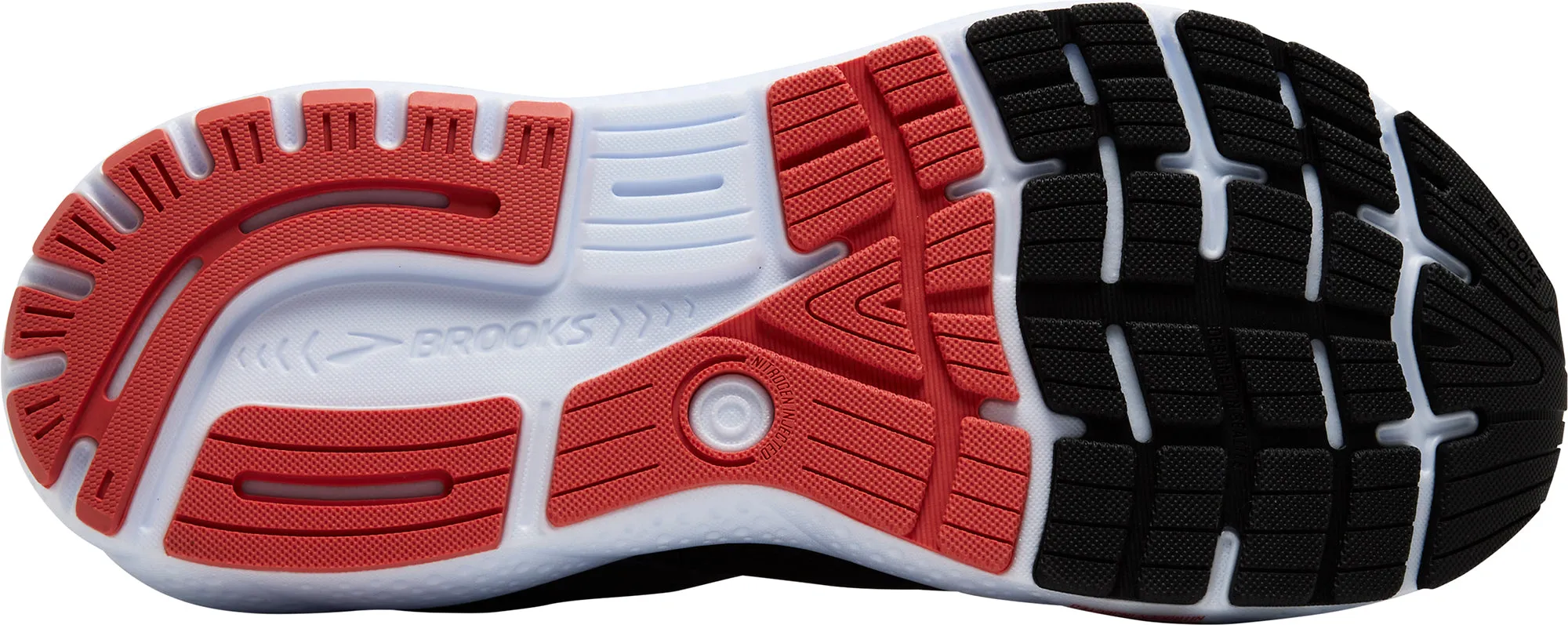 Brooks Ghost 16 Mens Running Shoes - Black Dynamic Response Unit mid - top style