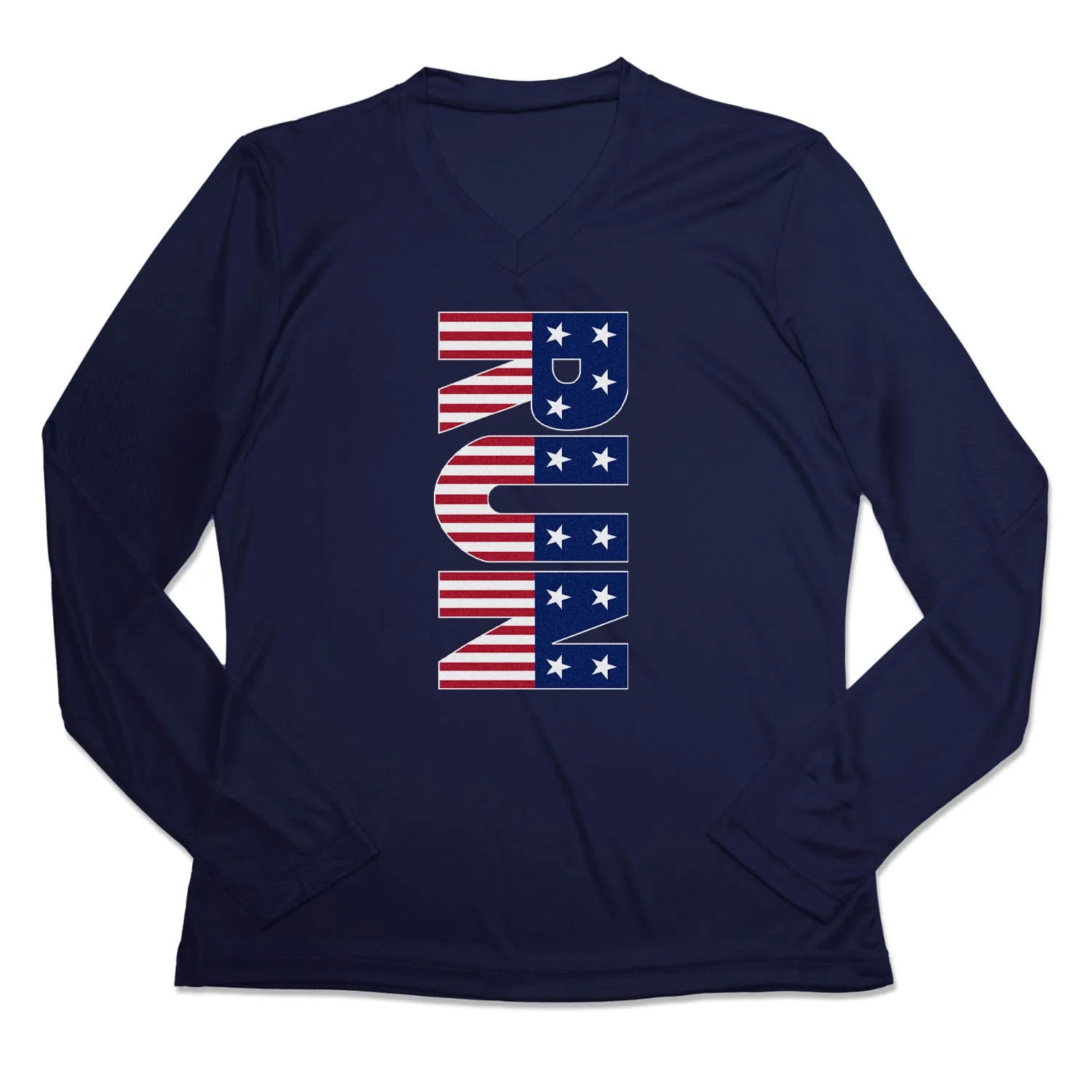 Easy Look Women's Long Sleeve Tech Tee - Patriotic Run