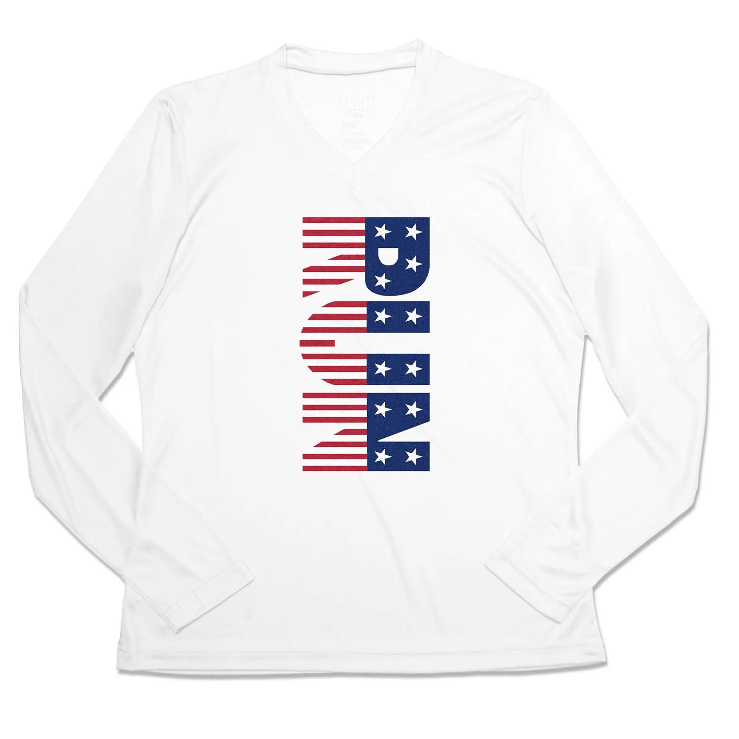 Women's Long Sleeve Tech Tee - Patriotic Run Versatile and Comfortable