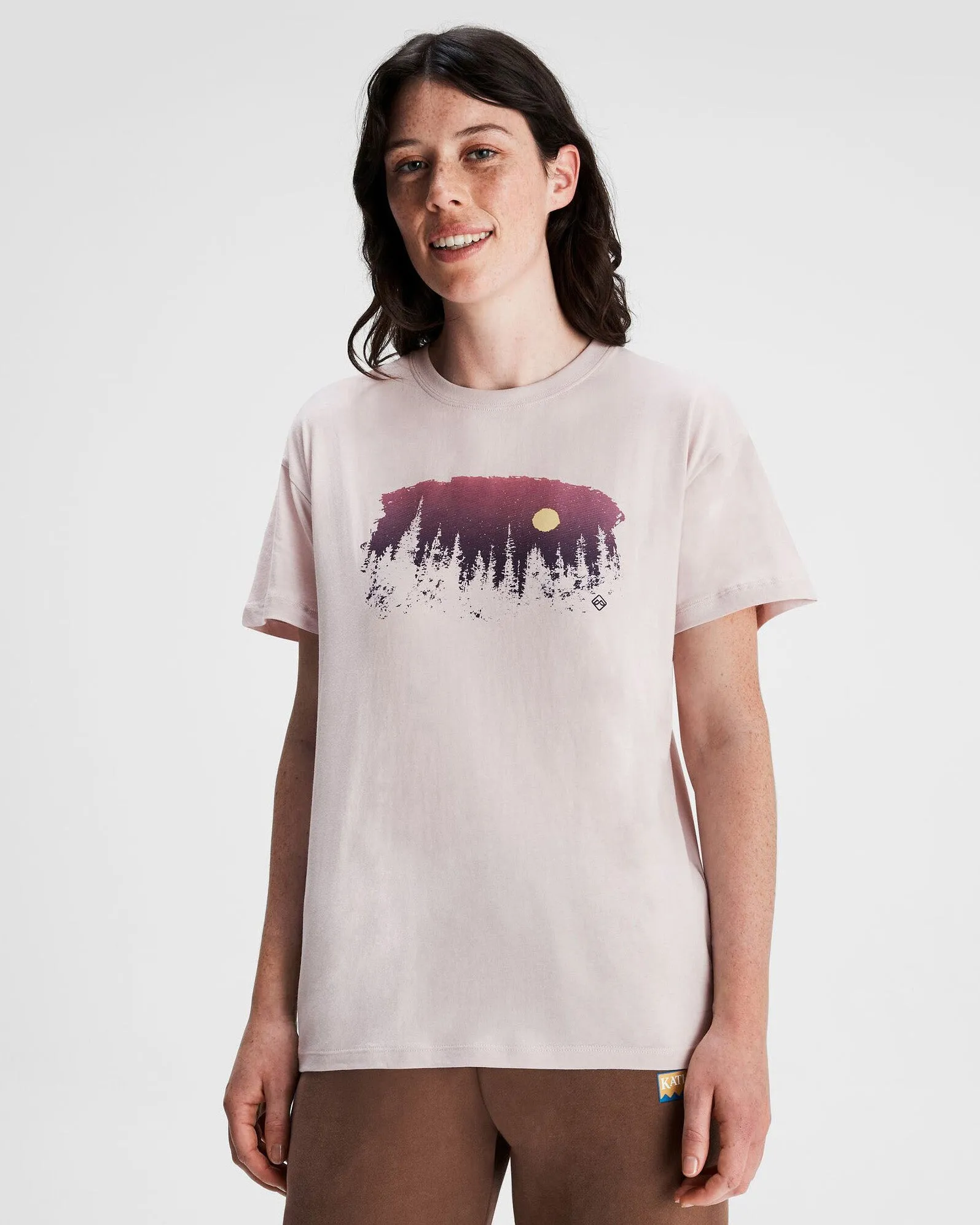 Women's Tree Line Organic Cotton T-shirt - Dove Cool Vibes Cozy and Comfortable