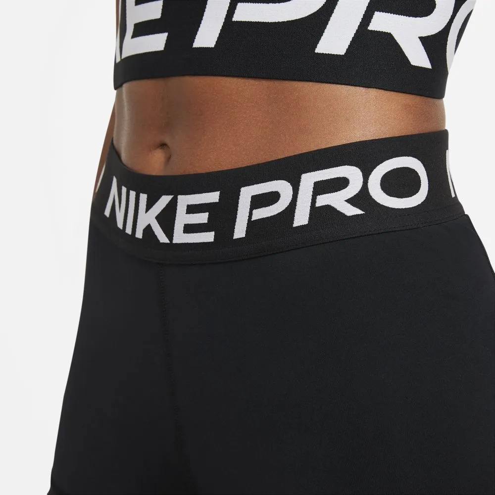 Nike Women's Pro 3 Inch Shorts Black / White Lightweight Feel