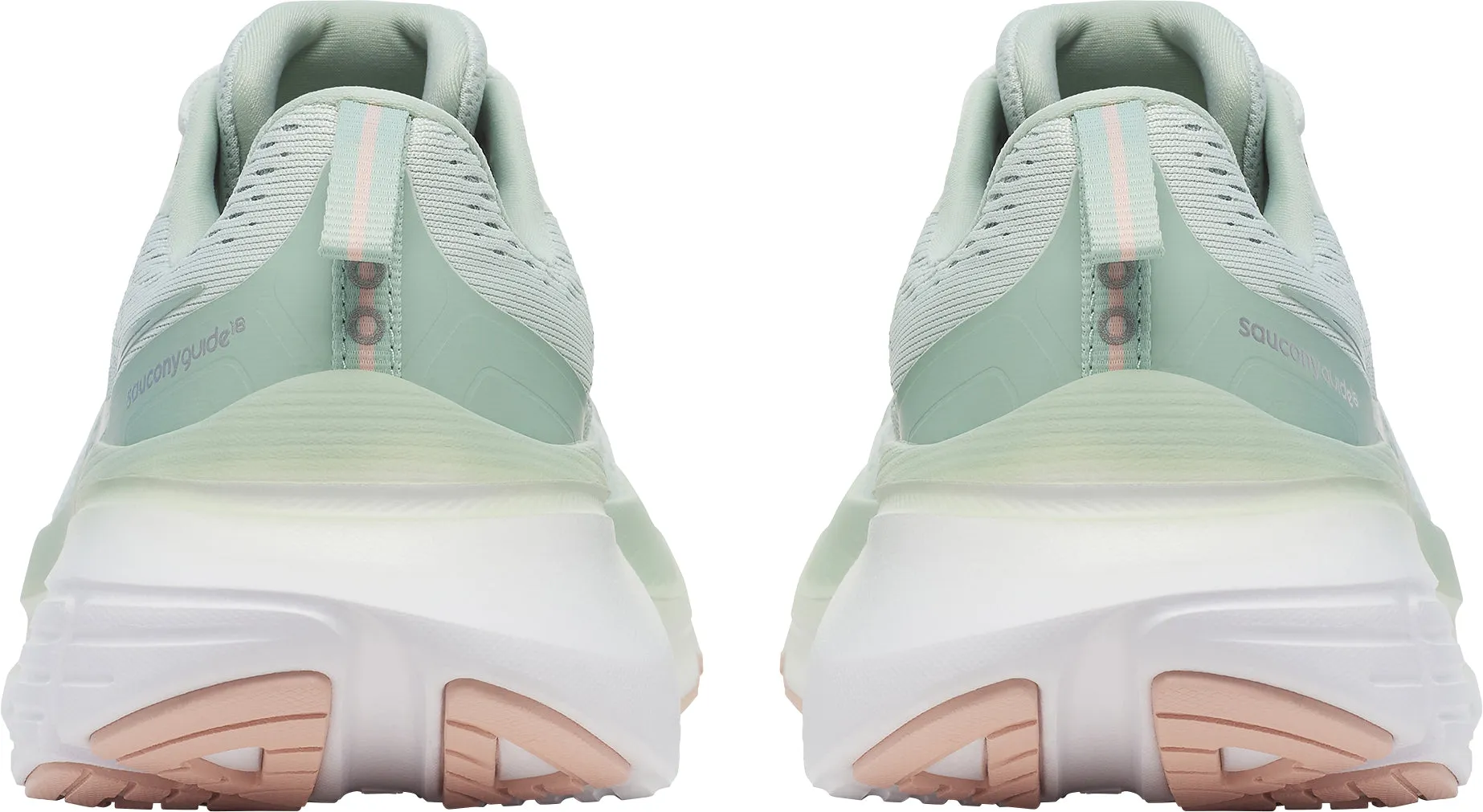 Ultra Breathable Knit Fabric ECCO Biom Saucony Guide 18 Womens Running Shoes - Green