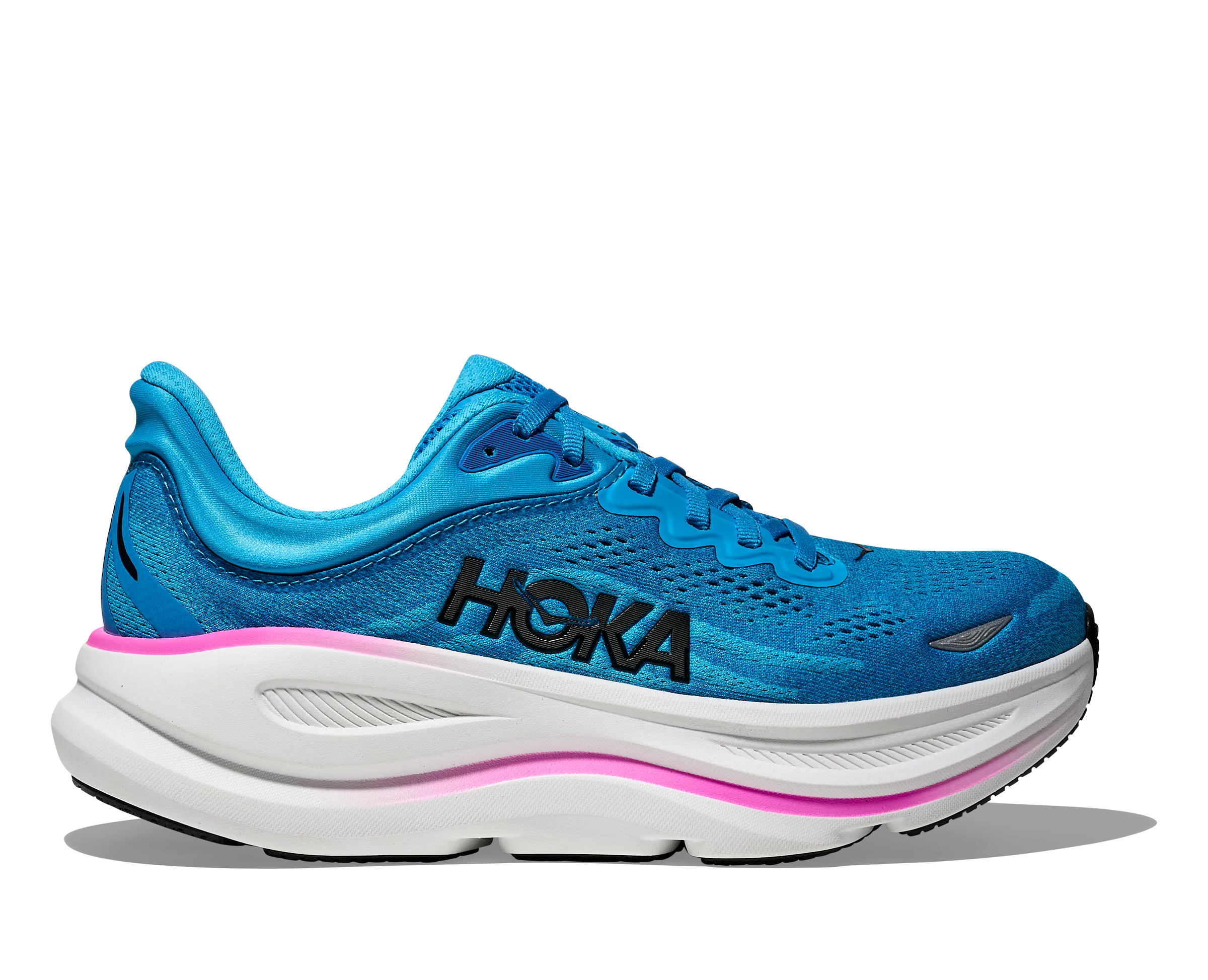 wide - toe - box shoes Women's Bondi 9 (SNNF - Skyward Blue/Neon Fuchsia)