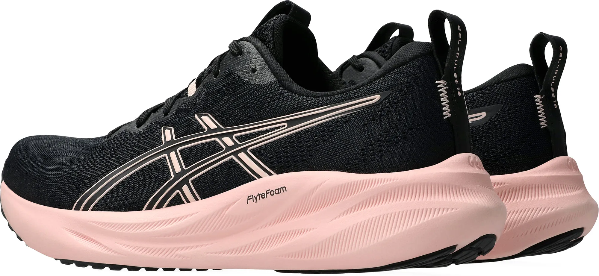 nylon running wear custom - fit running option Asics Gel Pulse 16 Womens Running Shoes - Black