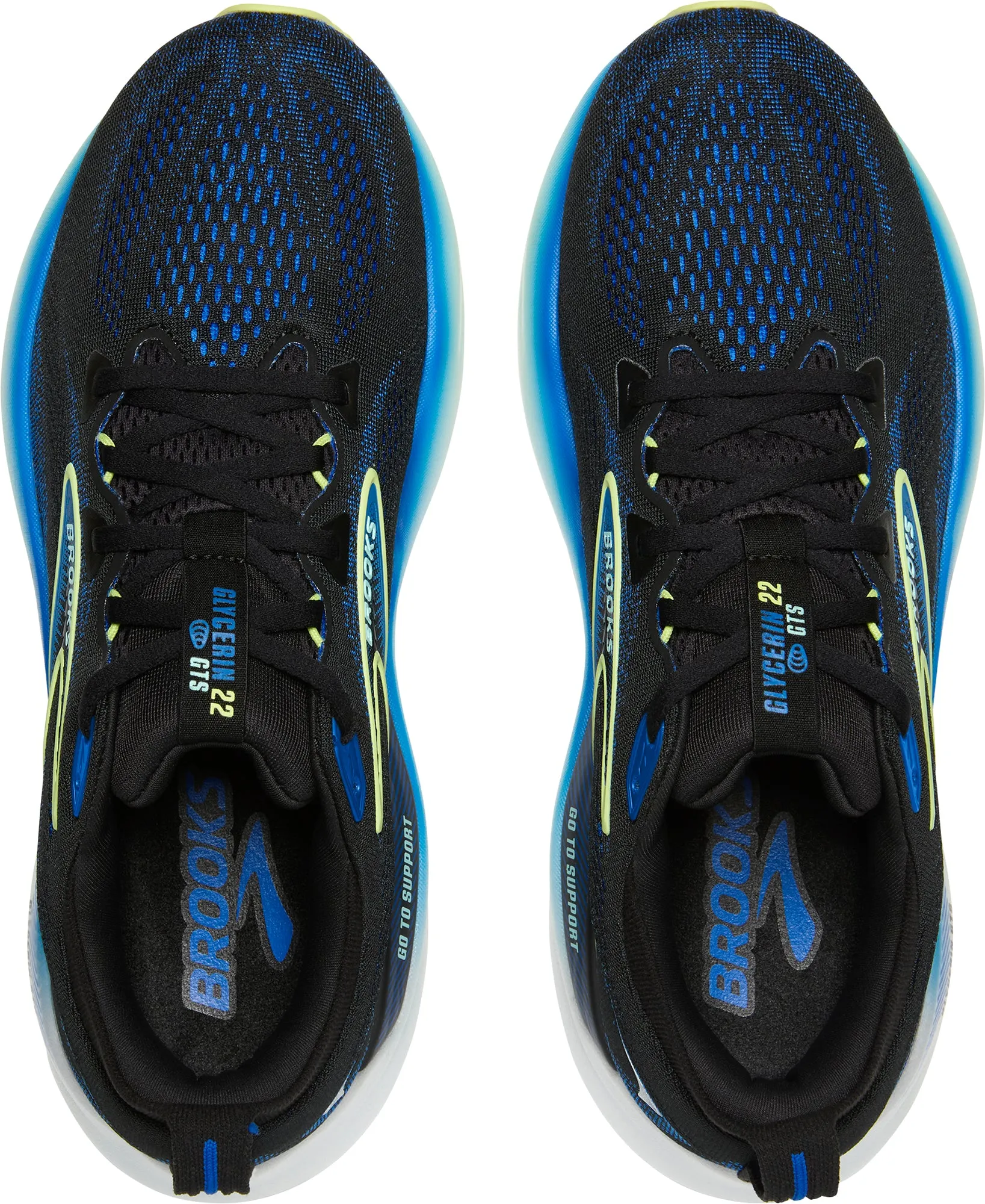 Brooks Glycerin GTS 22 WIDE FIT Mens Running Shoes - Black running in a fun run