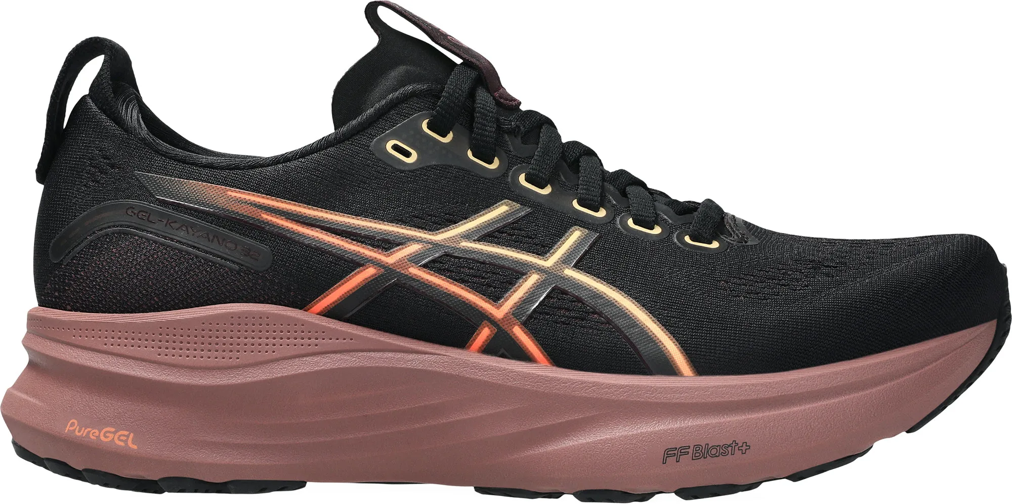 sustainable running shoes Torsion System Asics Gel Kayano 32 Womens Running Shoes - Black