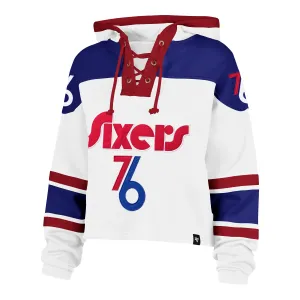Fashion Layers AdjustableWaist PHILADELPHIA 76ERS CITY EDITION CROPPED SUPERIOR '47 LACER HOOD WOMENS