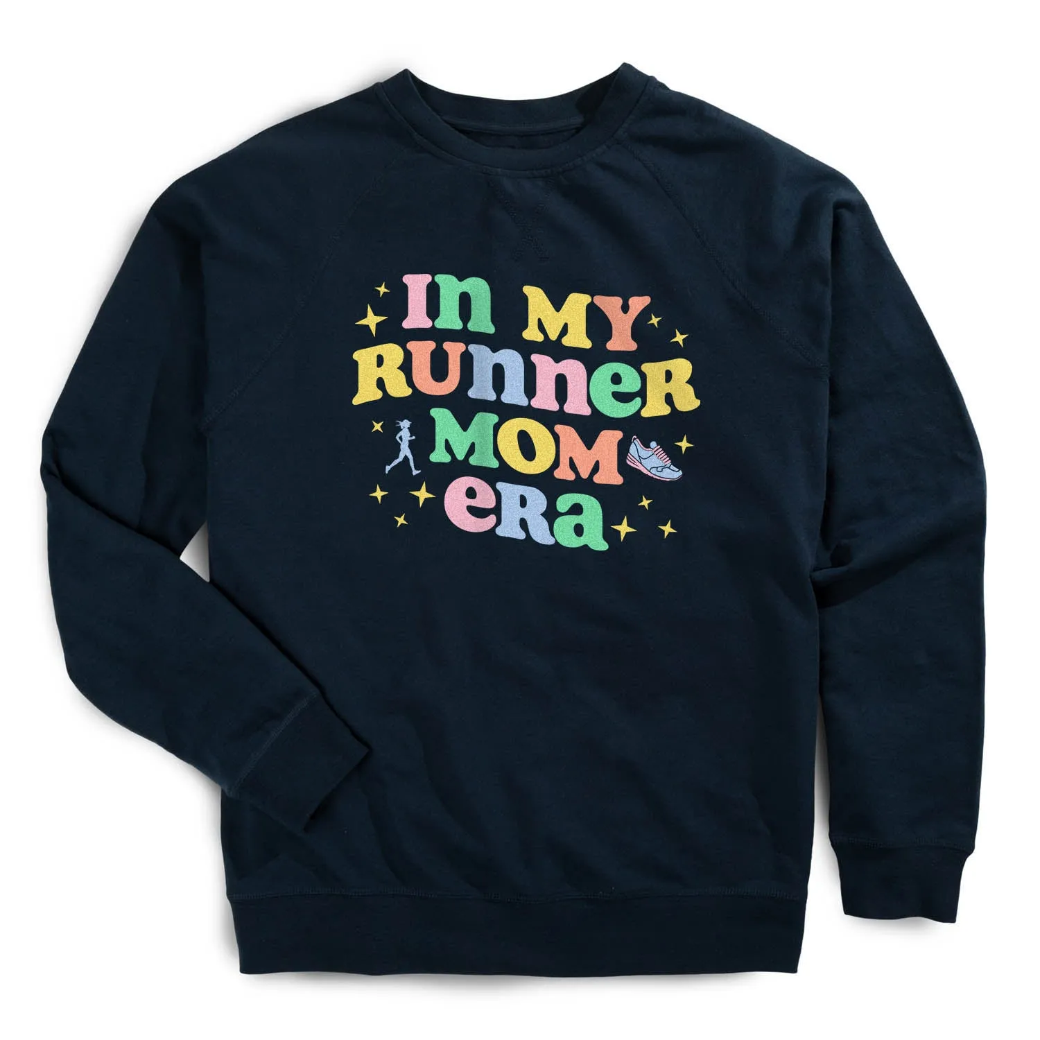 Running Raglan Crew Neck Sweatshirt - In My Runner Mom Era Myth Soul