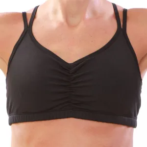 Elastic cuffs Low-impact Black Strappy Top
