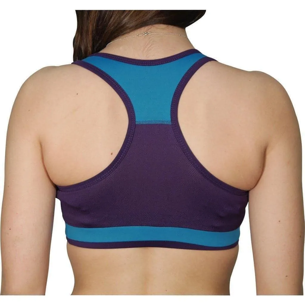 Breathable Design More Mile Prime Womens Running Crop Top - Blue