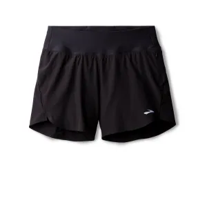 Brooks | Chaser 5" Short 2.0 | Women's | Black DurableStitching Athletic Silhouette