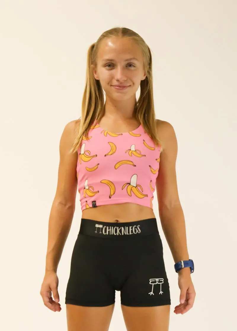 Pink Bananas PWR Crop Top Non Binding Waistband