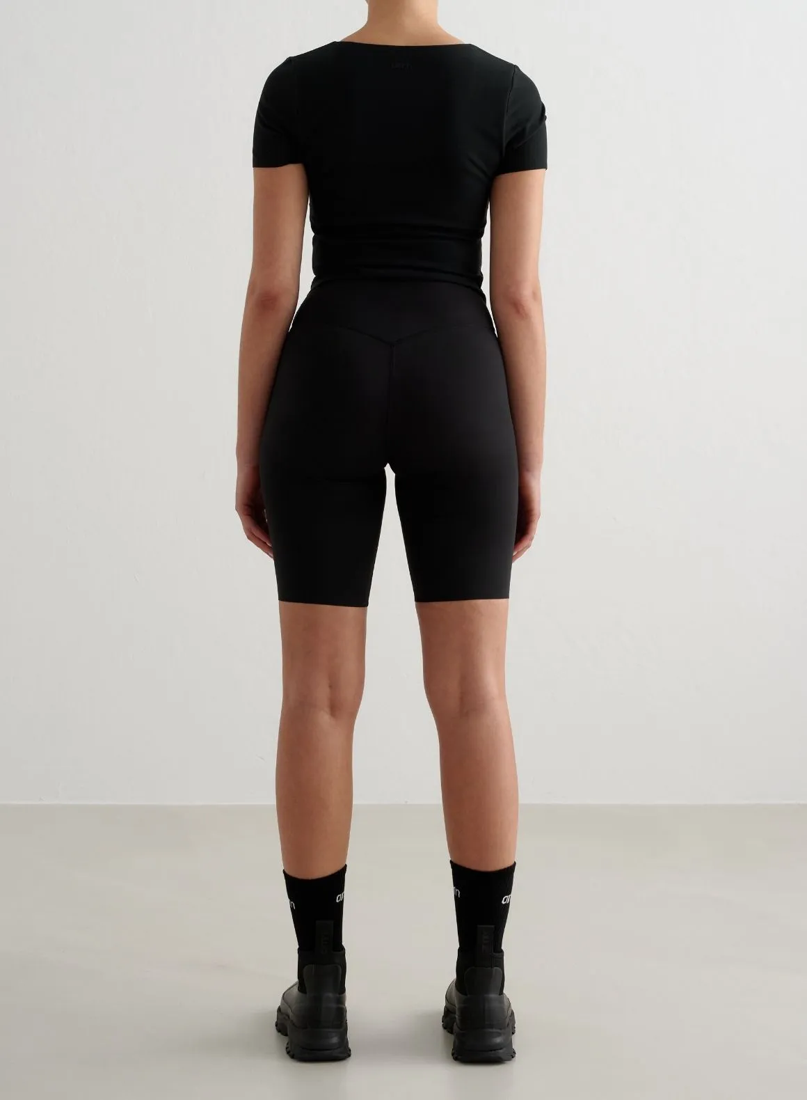 Black Sense Short Sleeve Bralette low speed Multi Panel Engineering