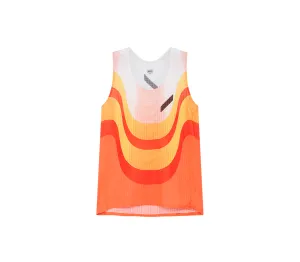Women's Race Vest | Orange/White Anti Odor Treatment