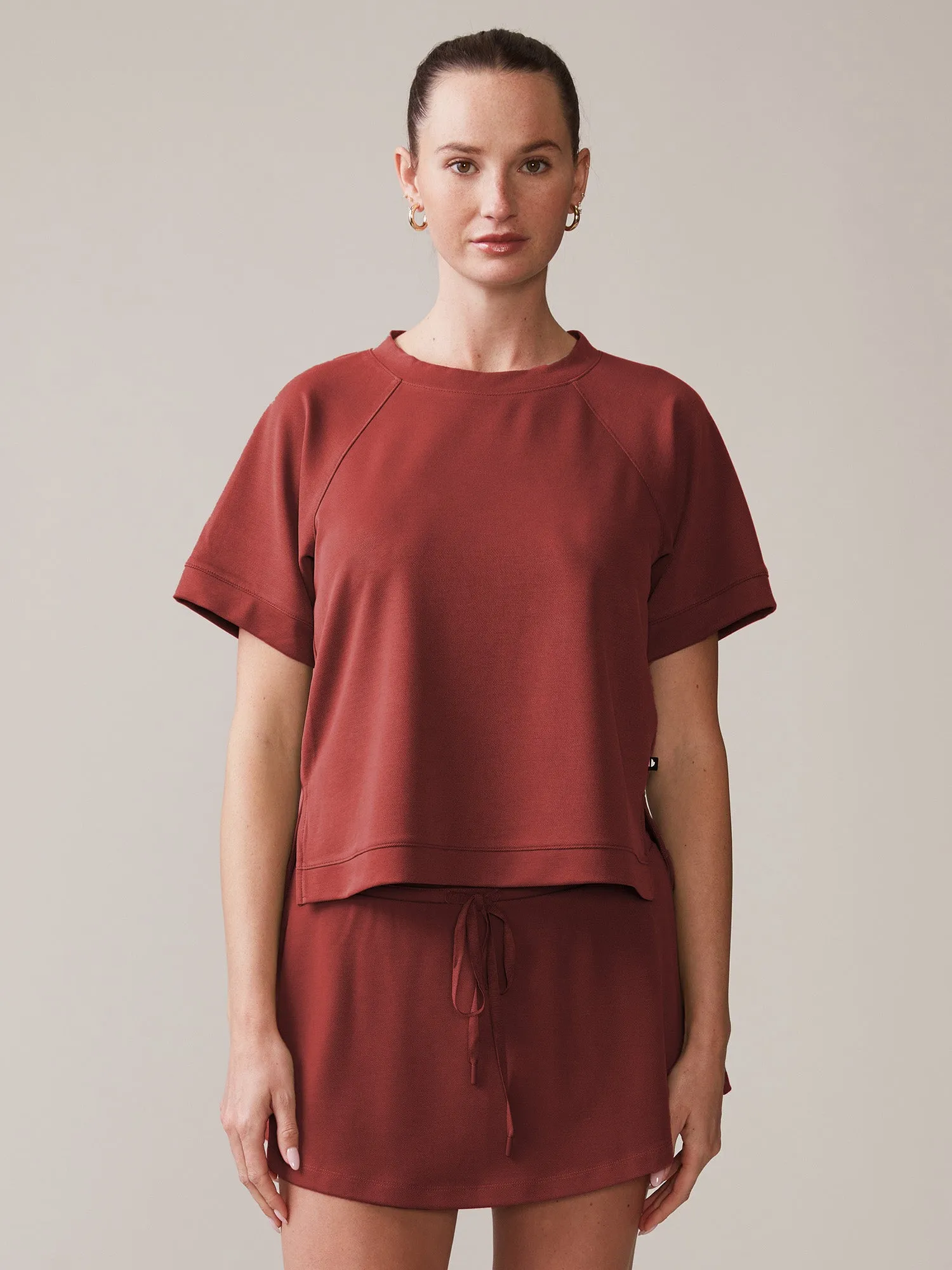 Stretchable Fabric Raglan Luxe Twill Tee