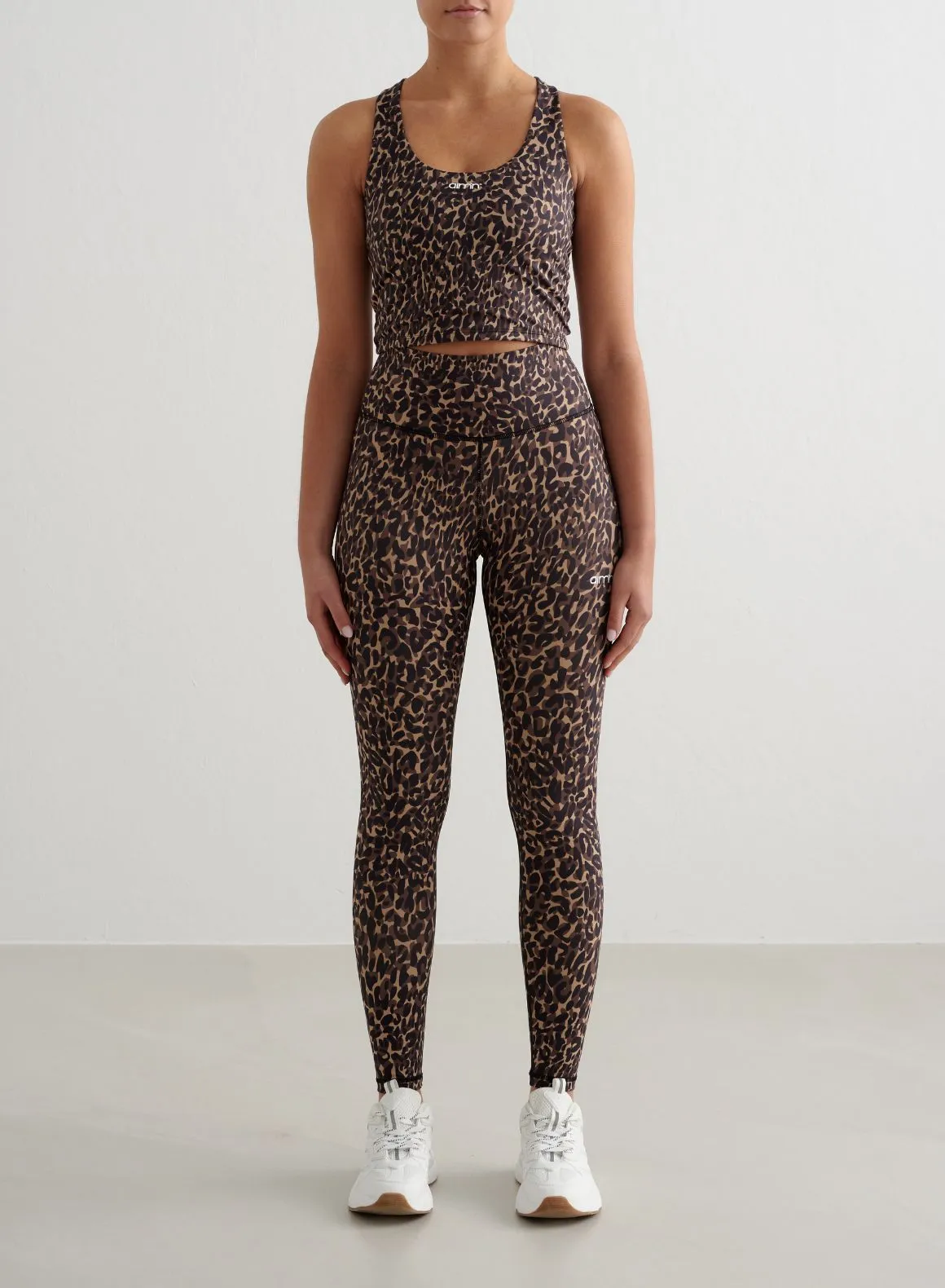 Cheetah Core Tights & Essential Bralette Set UV protection layer easy move