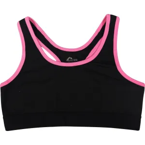 Smooth Comfort More Mile Girls Running Crop Top - Black
