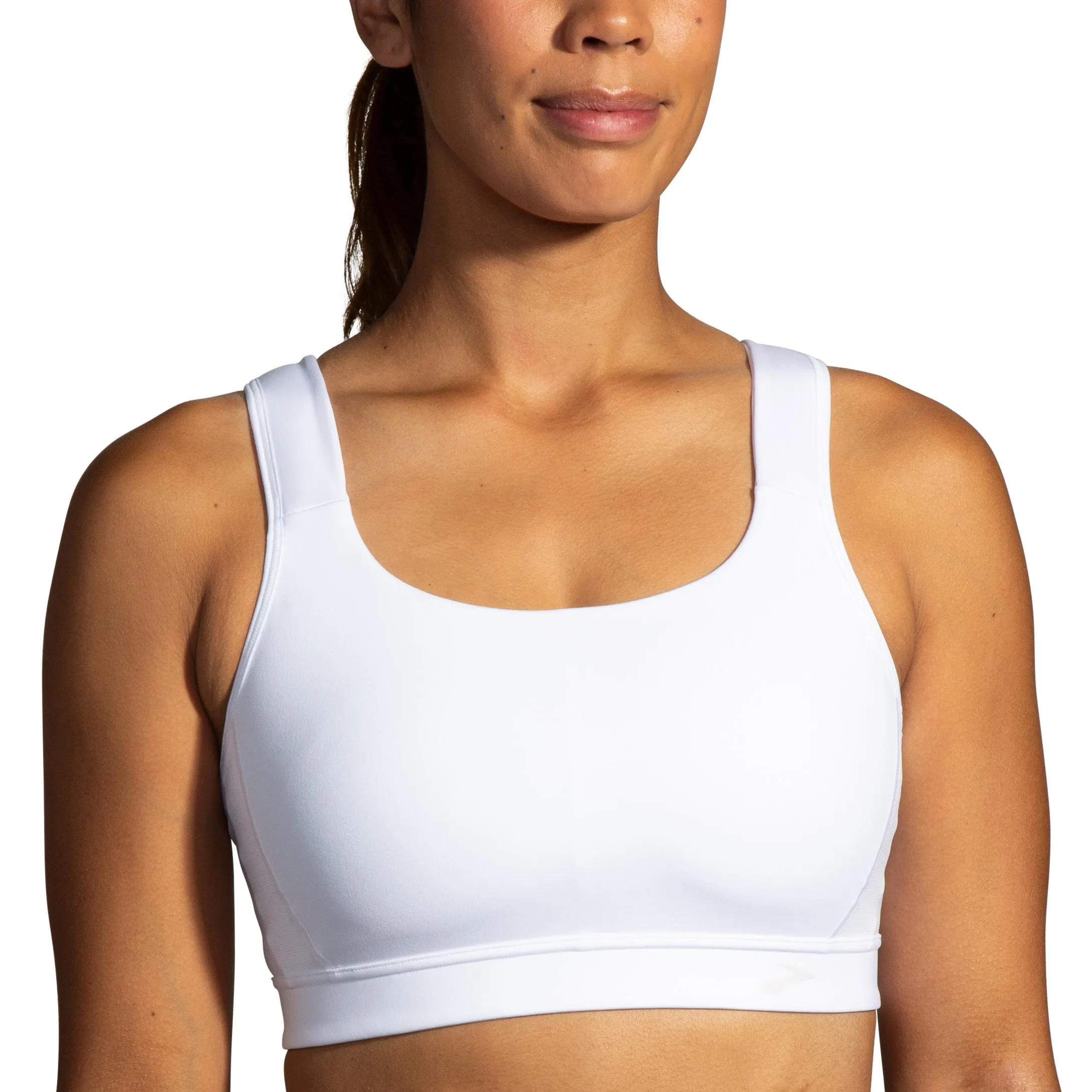 Snapped seams WOMEN'S DRIVE CONVERTIBLE SPORTS BRA 2.0 - 100 WHITE