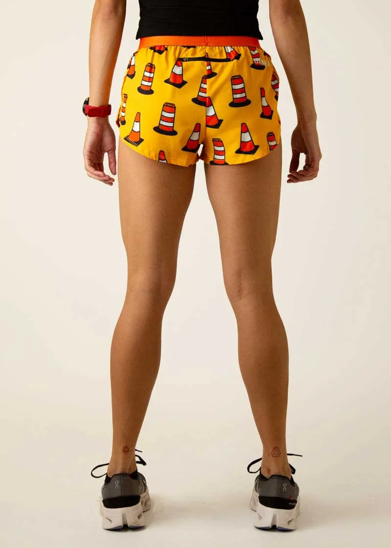 Women's Traffic Cones 1.5" Split Shorts Travel Friendly
