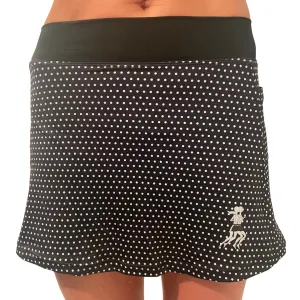 A line Black Dot Running Skirt