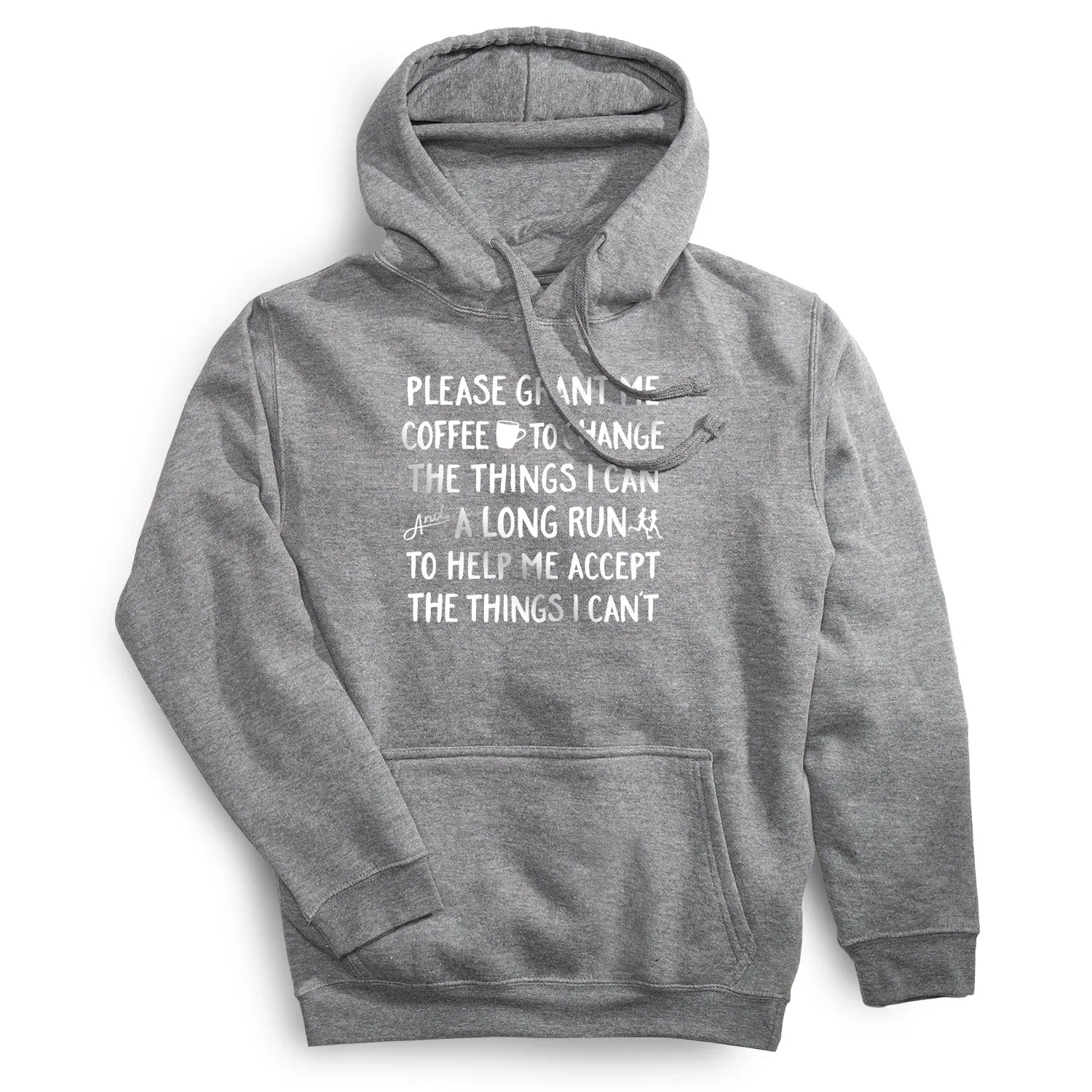 Statement Fleece Hoodie -  Please Grant Me Coffee Red Flash