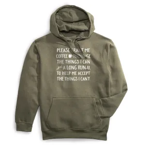 Statement Fleece Hoodie -  Please Grant Me Coffee Cozy Pajamas