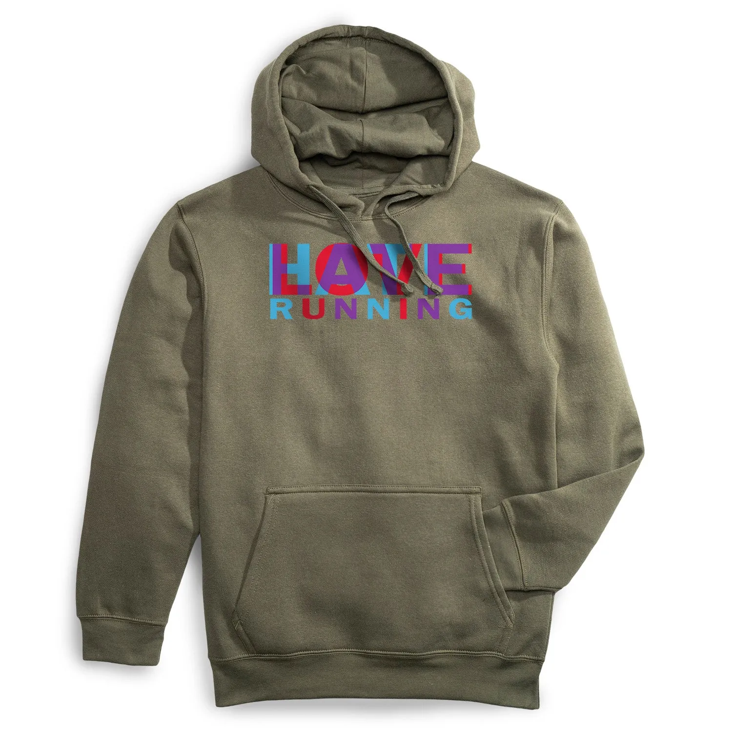 Statement Fleece Hoodie -  Love Hate Running Thermal Insulation Low Care