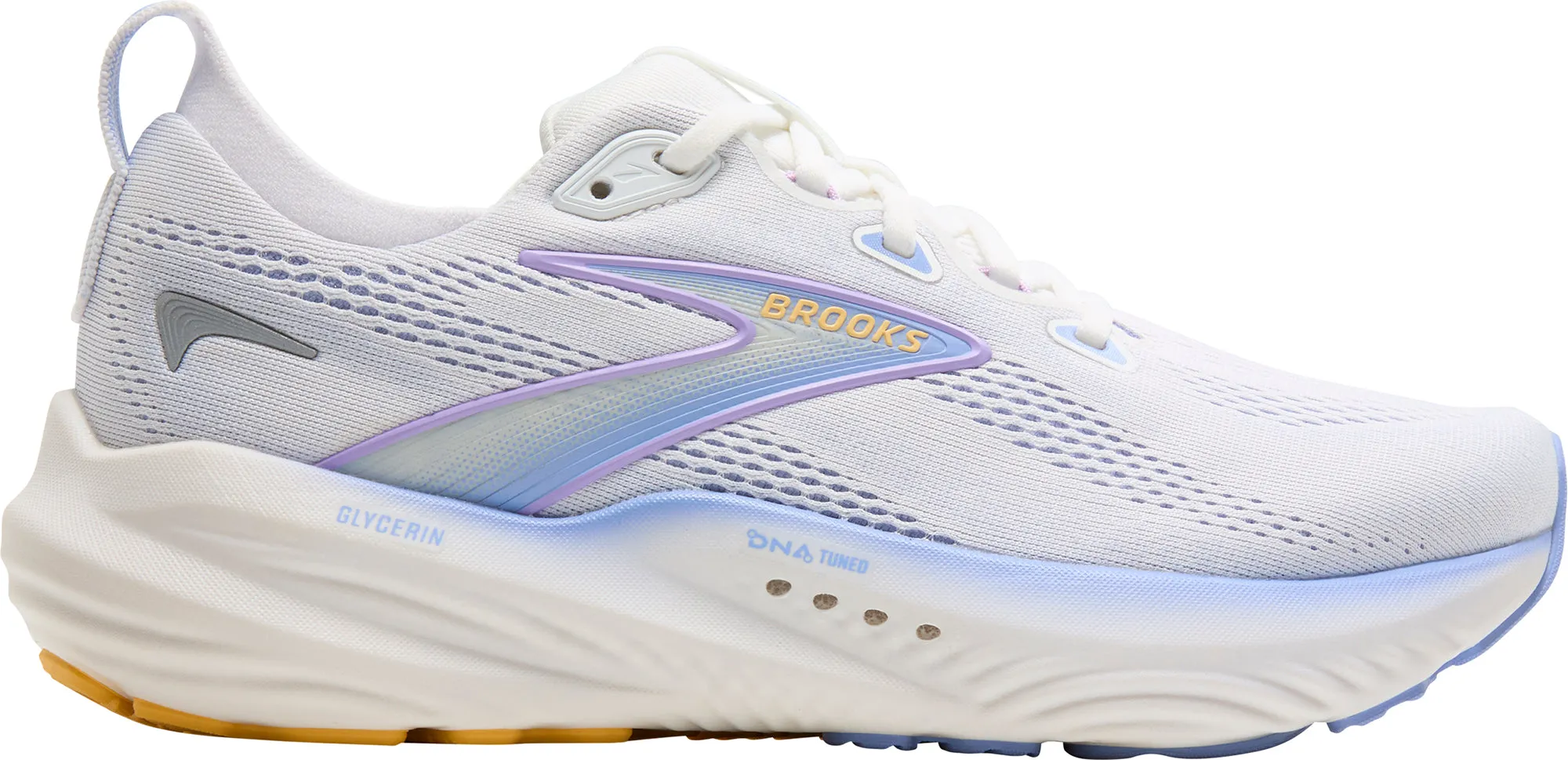 Abrasion Resistant Guardrails urban - runner Brooks Glycerin 22 Womens Running Shoes - White