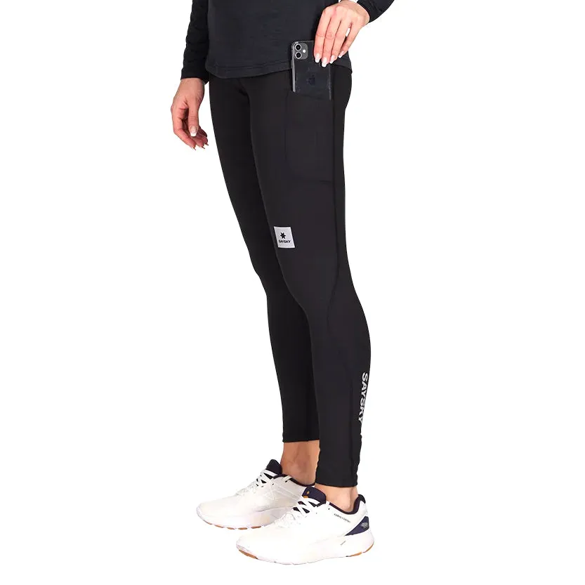 SAYSKY Women's Combat  Long Tights Black Extra Soft Luxury Choice High Durability