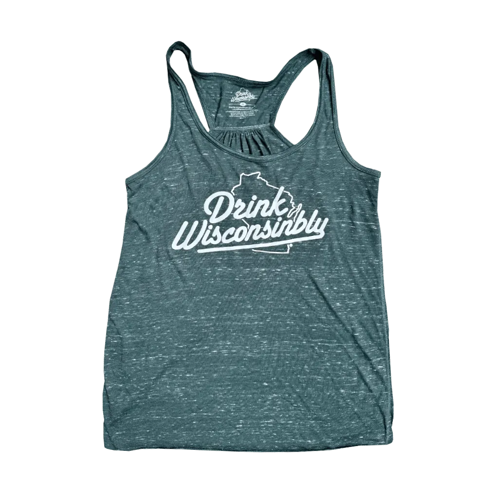 Women's Forest Marble Racerback Tank Non Restrictive Silhouette Tagless label