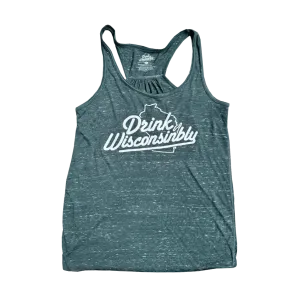 Women's Forest Marble Racerback Tank Non Restrictive Silhouette Tagless label