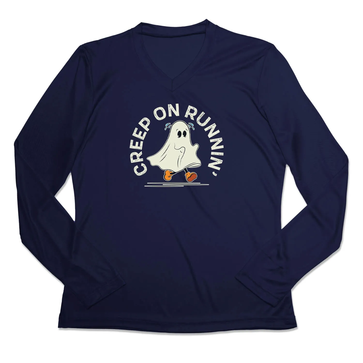 Women's Long Sleeve Tech Tee - Creep On Runnin' Versatile Fit