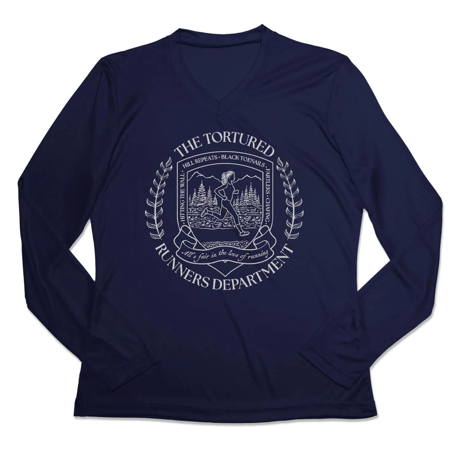 Women's Long Sleeve Tech Tee - The Tortured Runners Department Formal Style