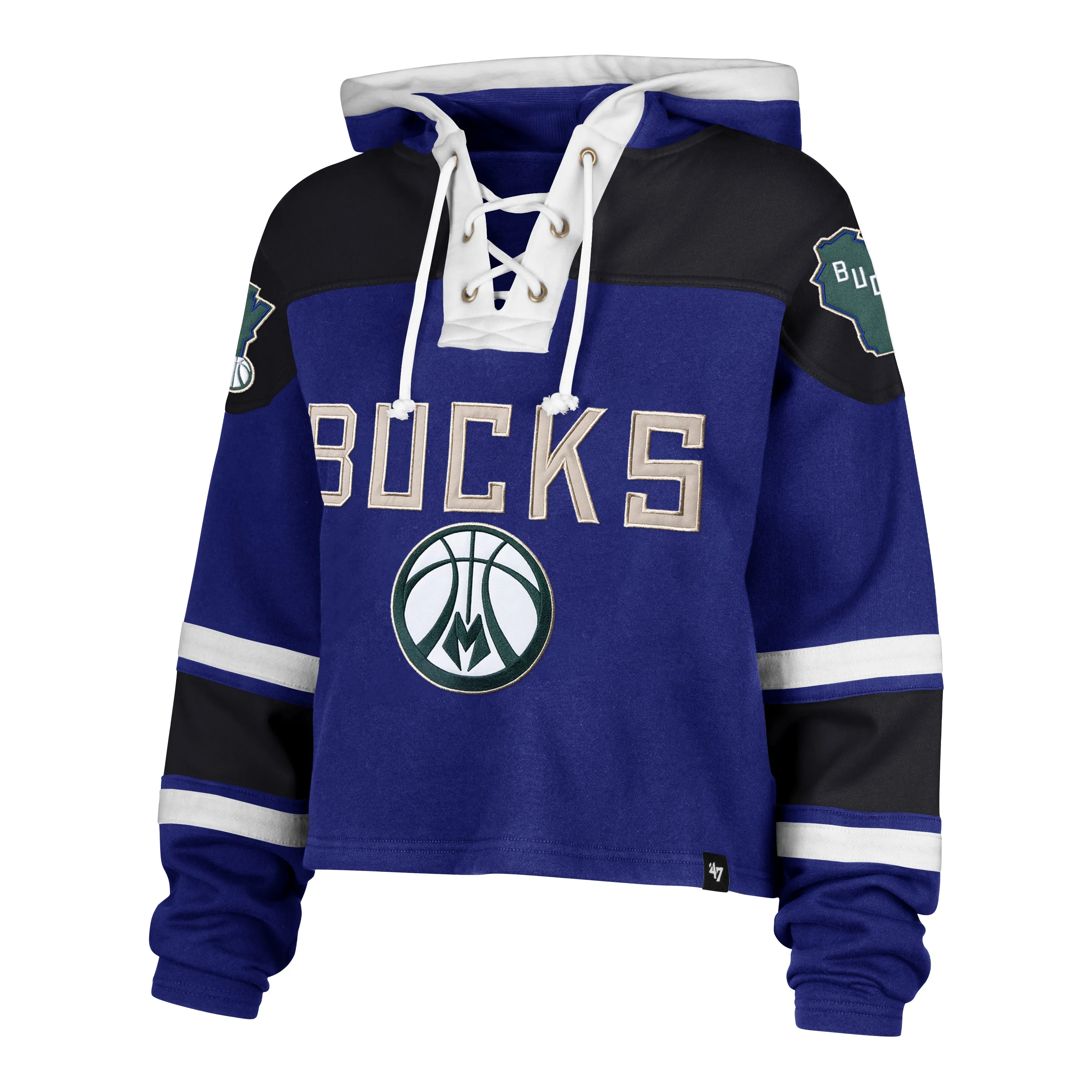 MILWAUKEE BUCKS CITY EDITION CROPPED SUPERIOR '47 LACER HOOD WOMENS Sharp Look Modern Design