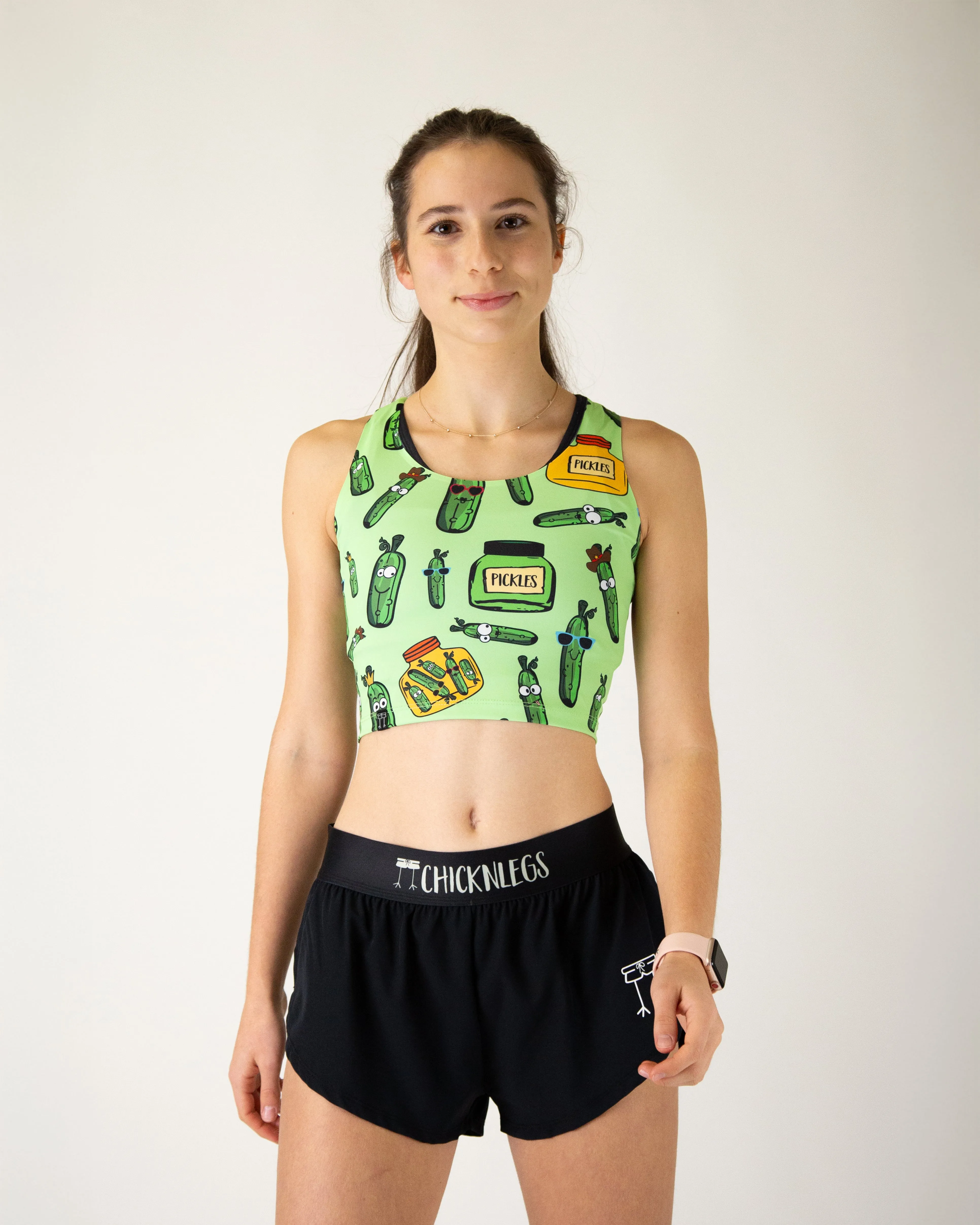 Pickles PWR Crop Top Seam Free Design Sweat Wicking Ribbing