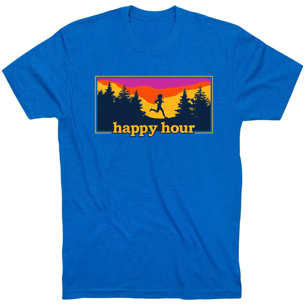 Running Short Sleeve T-Shirt - Happy Hour NoSideSeams
