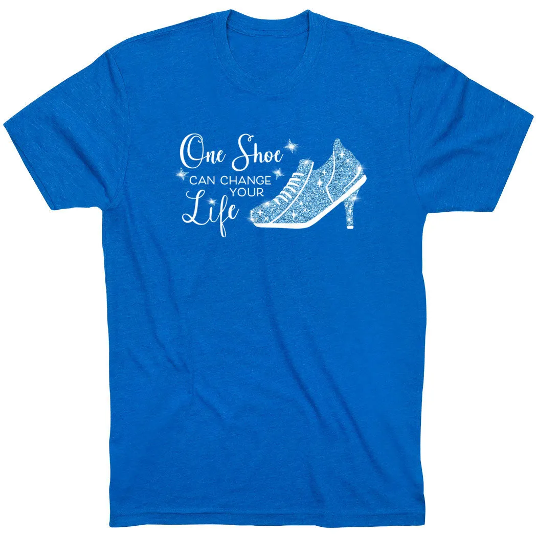 Running Short Sleeve T-Shirt - One Shoe Can Change Your Life Oversized Fit Denim combination