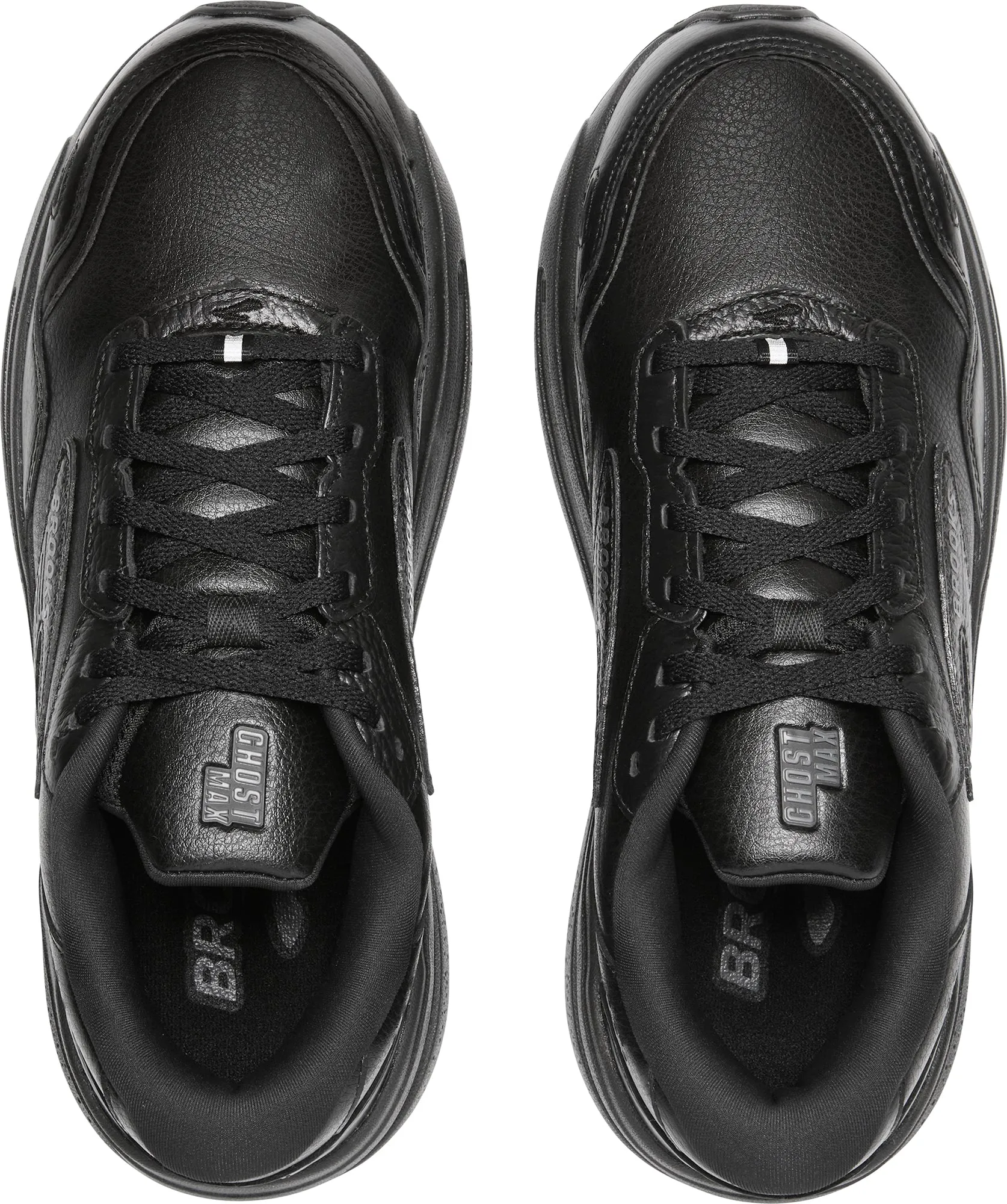 Foot Hugging Midsole Brooks Ghost Max L Mens Walking Shoes - Black